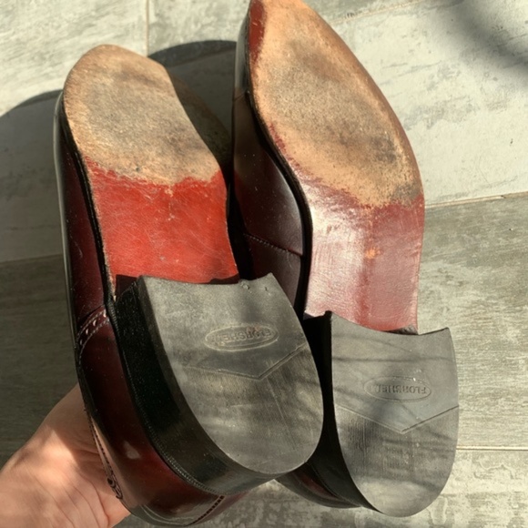 Florsheim Burgundy Vintage Leather Cat Eye Shoes - Picture 14 of 14